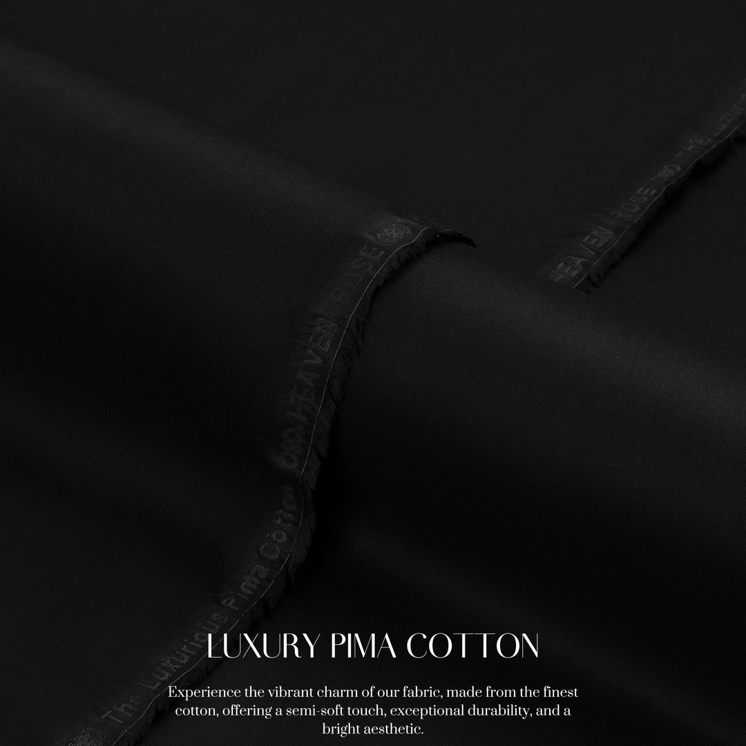 Luxury Pima Cotton - Heaven Rose (Black)