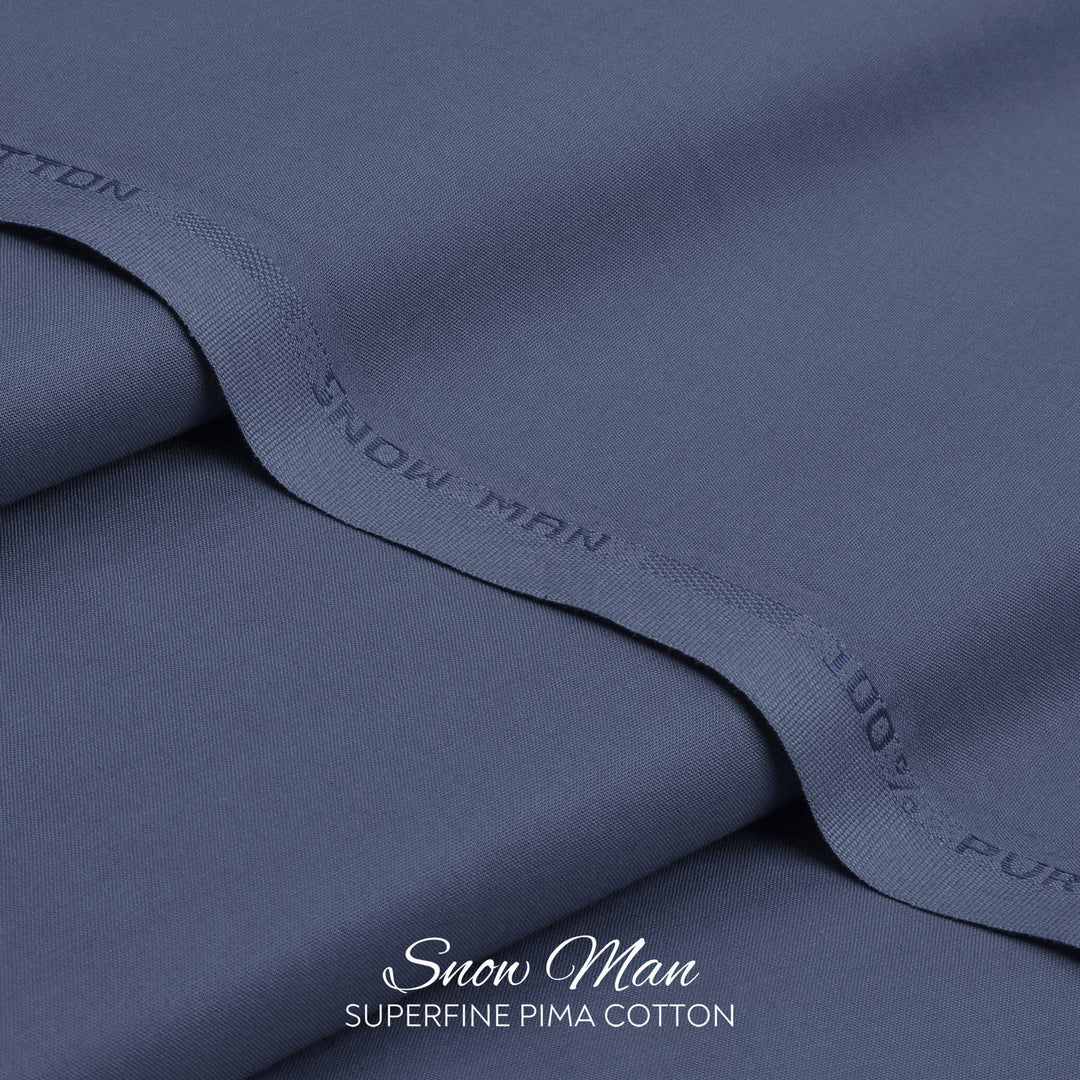 Snow Man - Soft Pima Cotton - (Blue Gray)