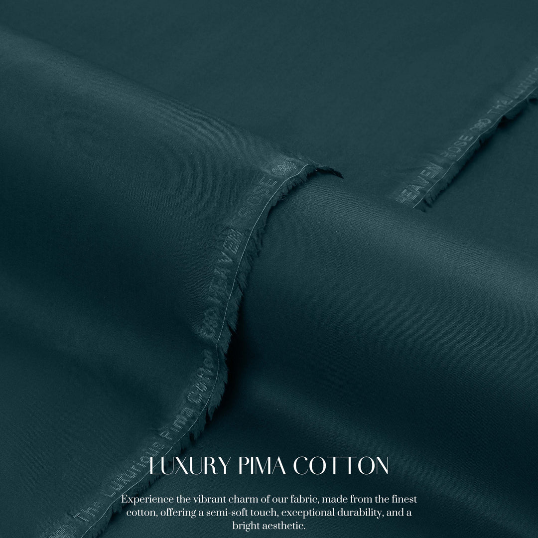 Luxury Pima Cotton - Heaven Rose (Dark Teal)