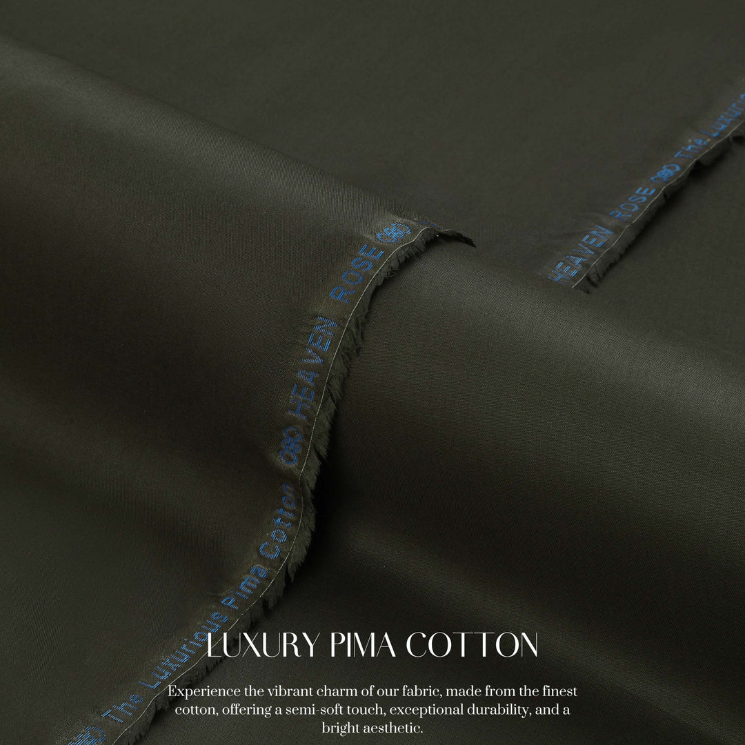 Luxury Pima Cotton - Heaven Rose (Forest Green)