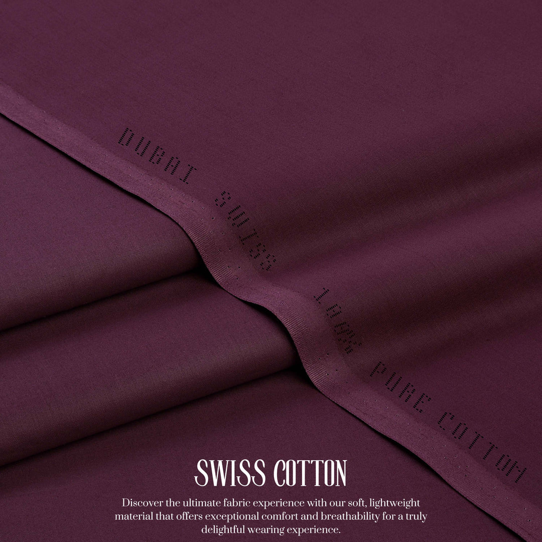 Premium Soft Cotton - Dubai Swiss (Maroon)