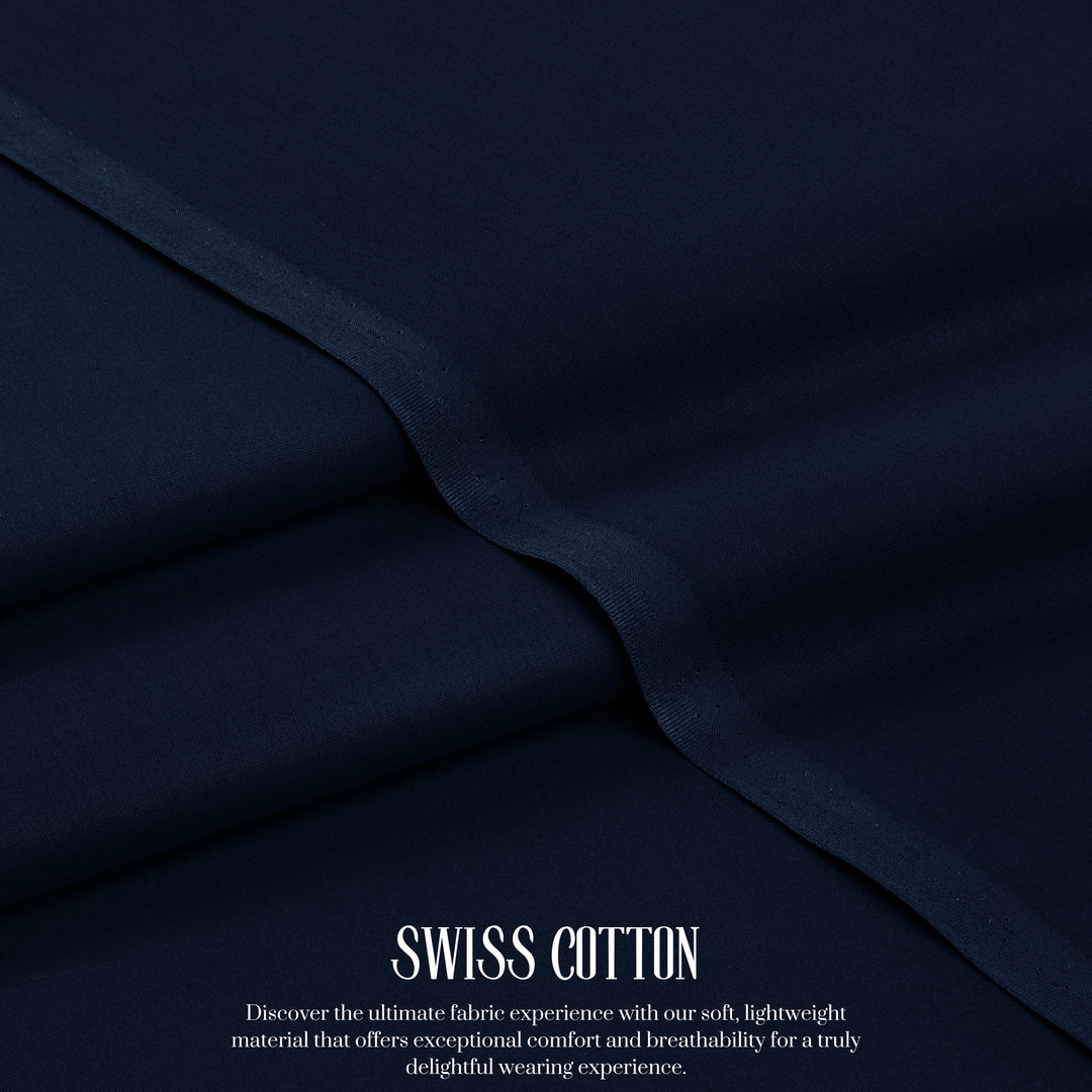 Premium Soft Cotton - Dubai Swiss (Navy Blue)