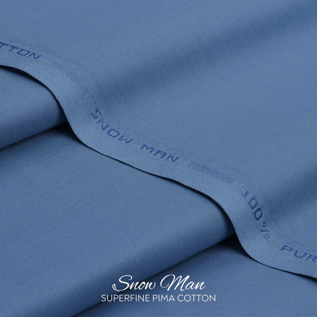 Snow Man - Soft Pima Cotton - (Sapphire)