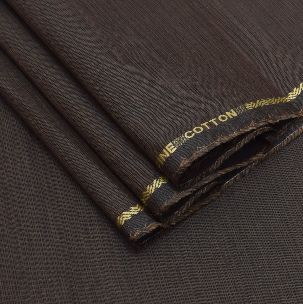 Glitter - Yarn Dyed Executive 100% Cotton Fabric - Brown