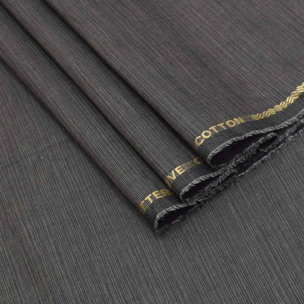 Glitter - Yarn Dyed Executive 100% Cotton Fabric - Gray