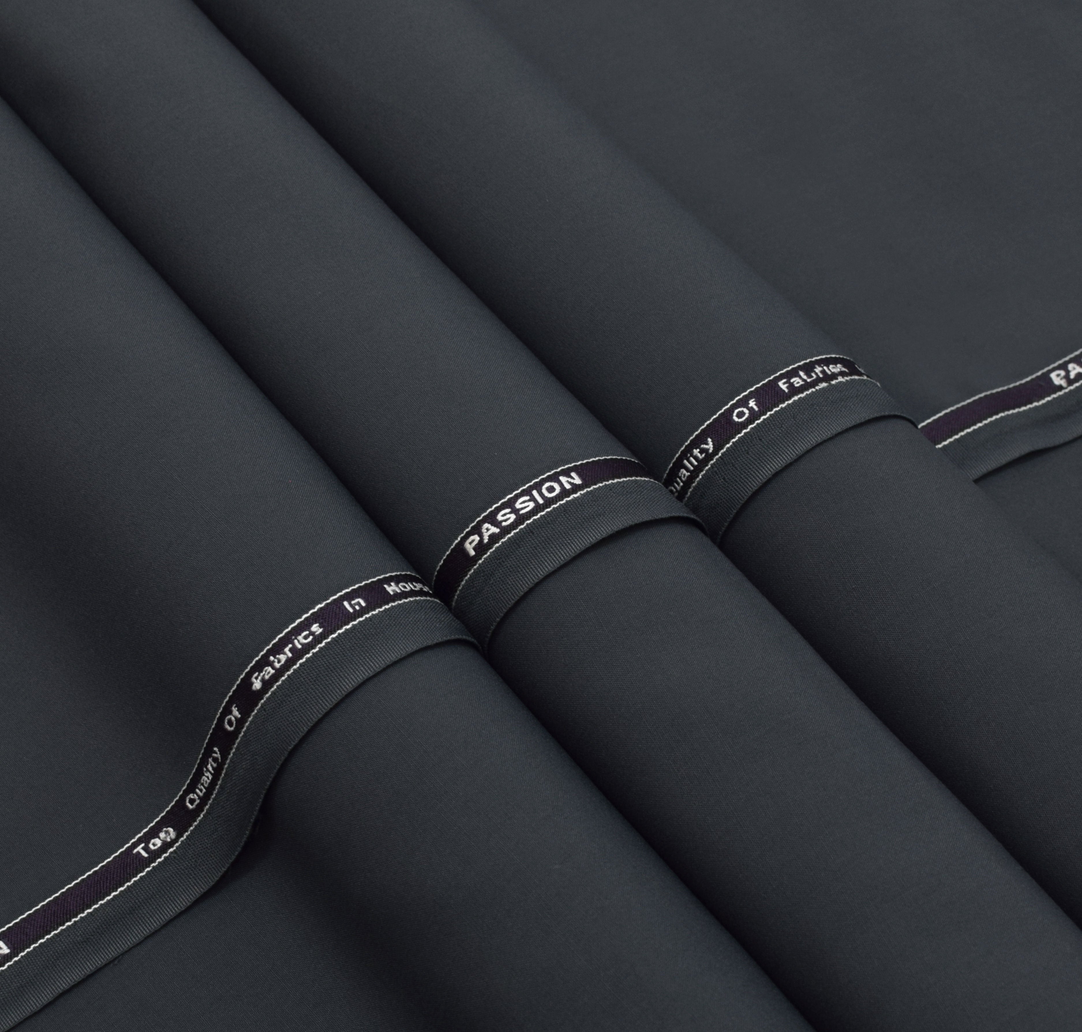 Passion Gray men's wash & wear unstitched suit fabric, 4 meter, all season – Fares Fabrics