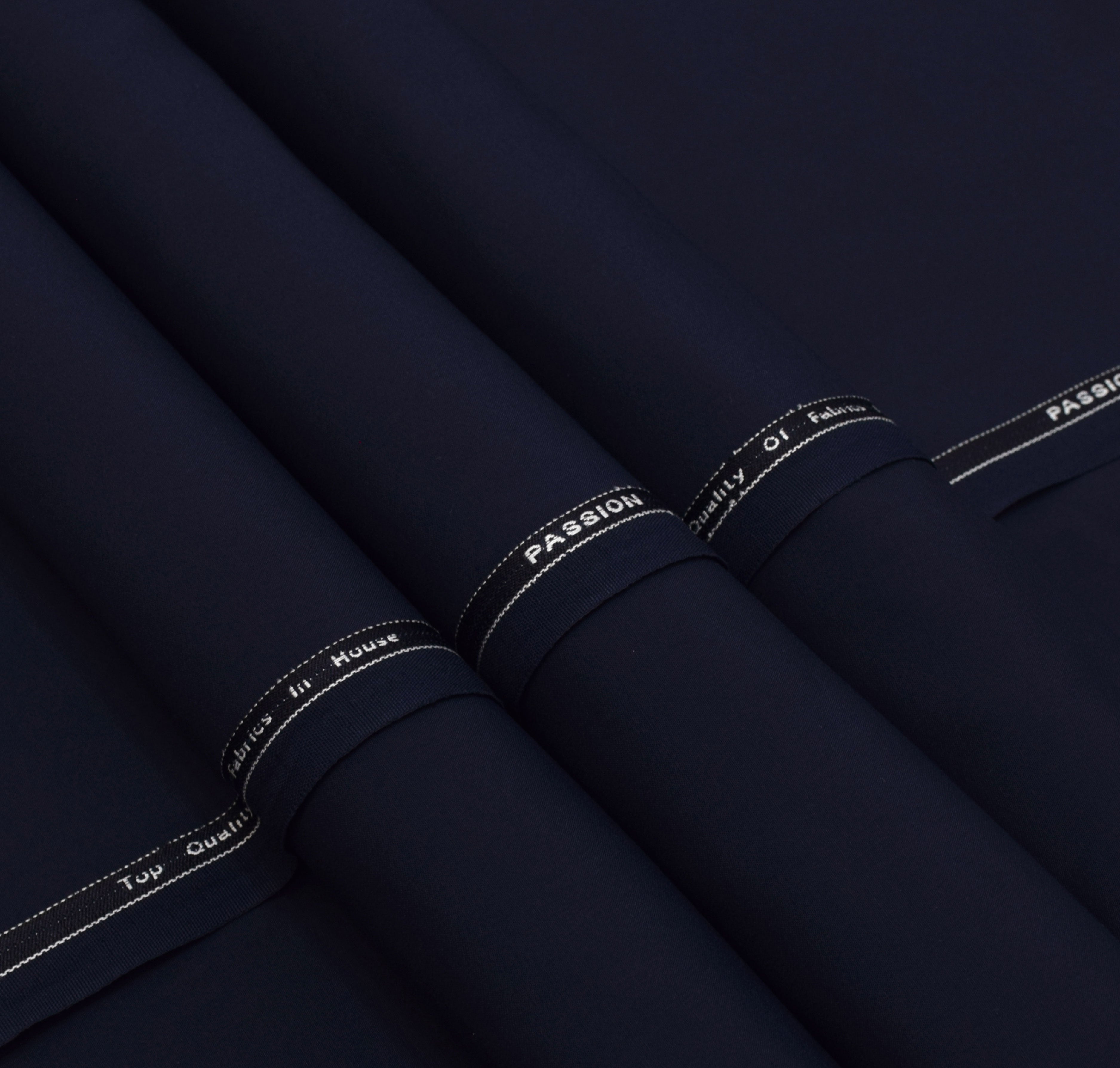 Passion Royal Blue men's wash & wear unstitched suit fabric, 4 meter, all season – Fares Fabrics