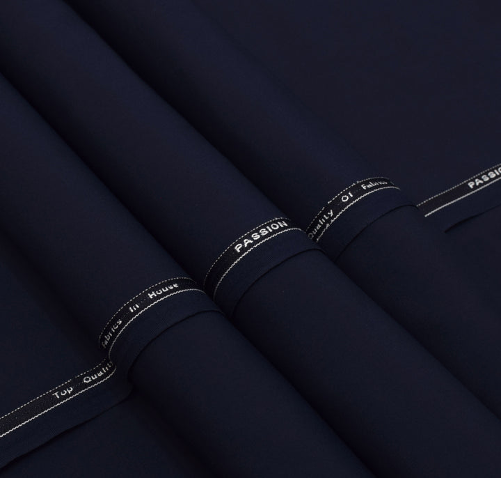 Passion Royal Blue men's wash & wear unstitched suit fabric, 4 meter, all season – Fares Fabrics