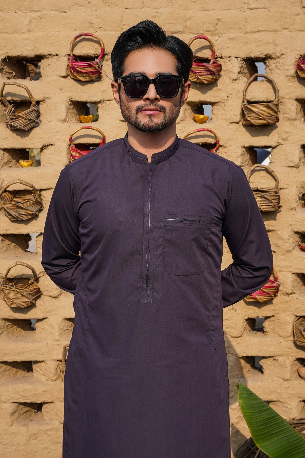 Deep Purple - Designer Shalwar Kameez