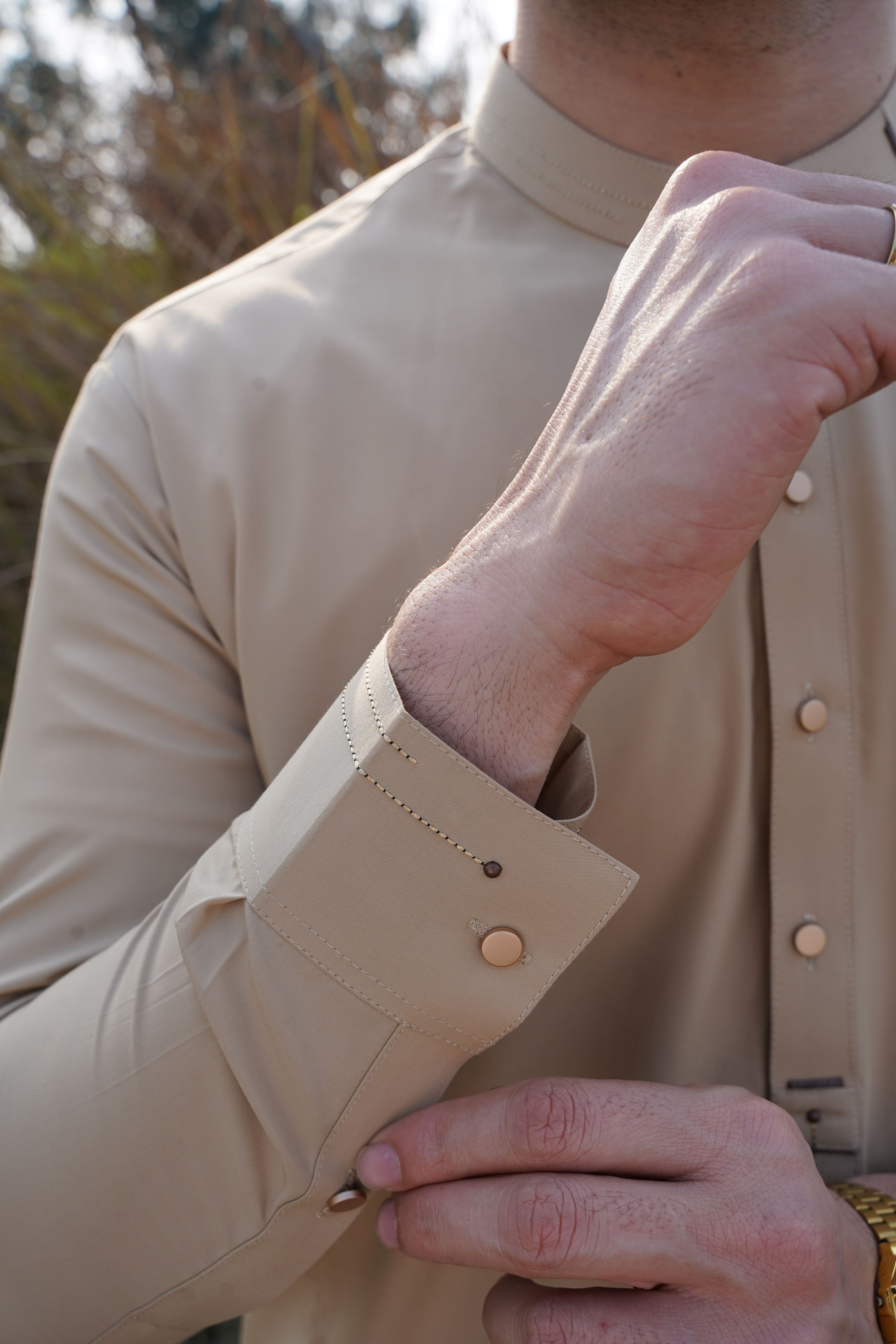 Beige - Designer Shalwar Kameez