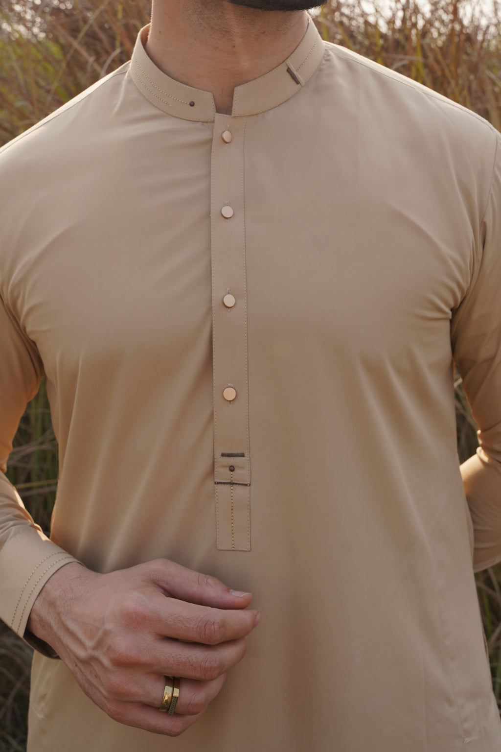 Beige - Designer Shalwar Kameez