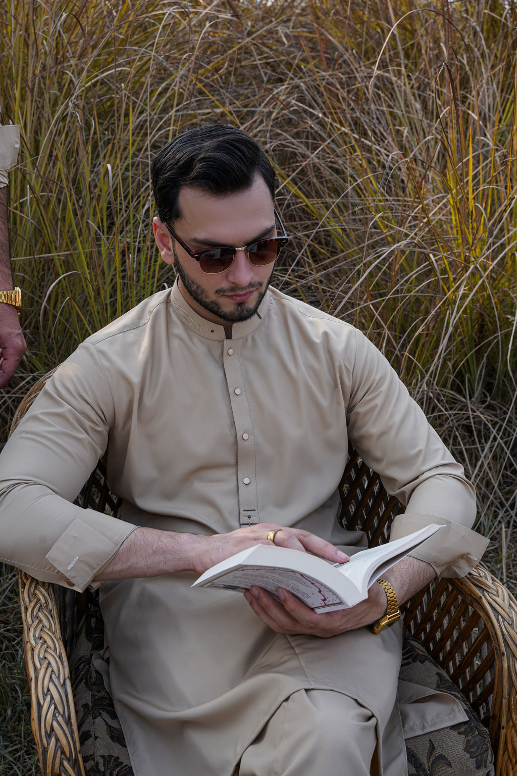 Beige - Designer Shalwar Kameez
