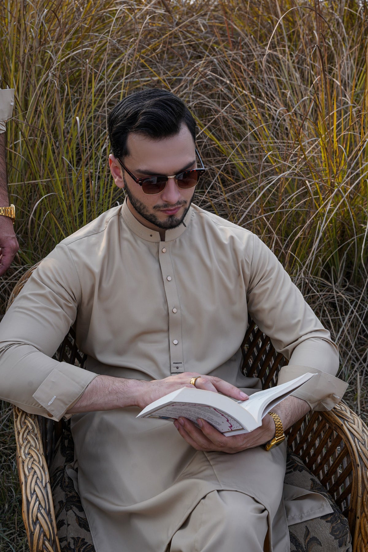 Beige - Designer Shalwar Kameez