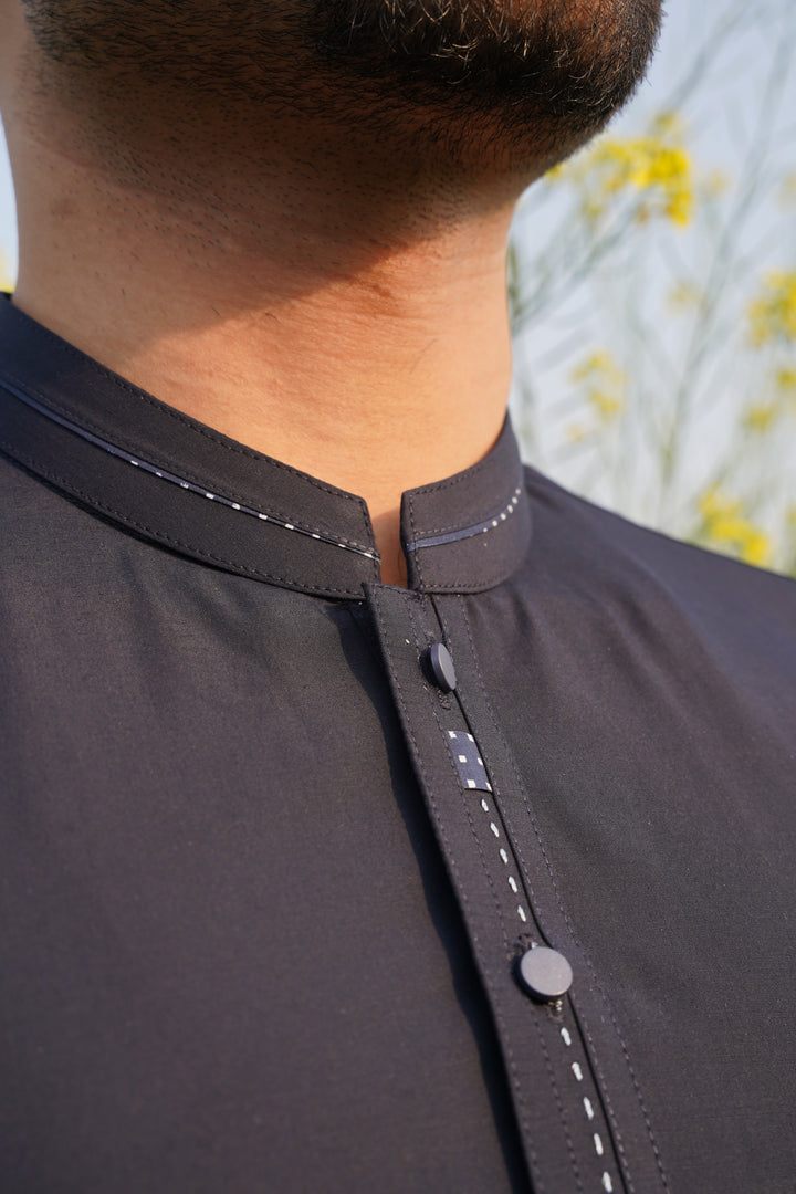 Navy Blue - Designer Shalwar Kameez