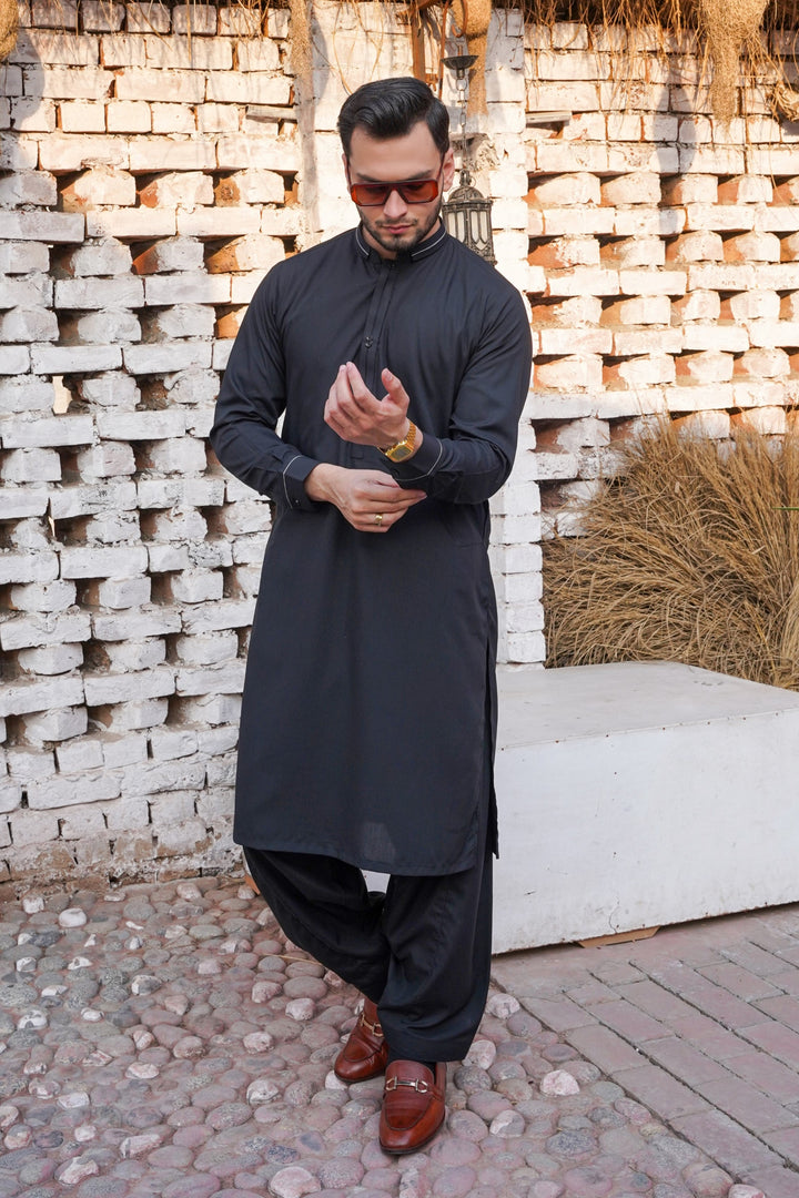 Black - Designer Shalwar Kameez