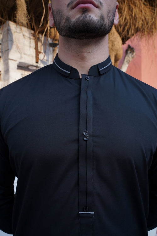Black - Designer Shalwar Kameez