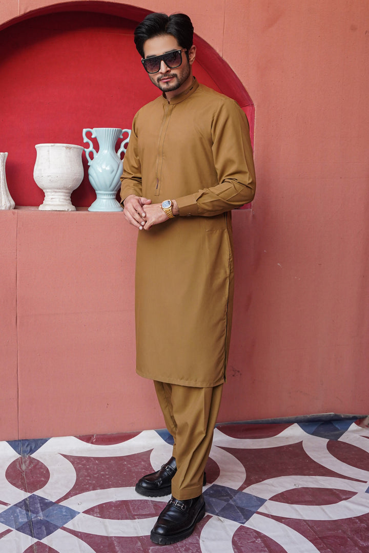 Olive - Designer Shalwar Kameez