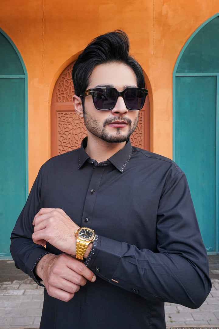 Black - Designer Shalwar Kameez