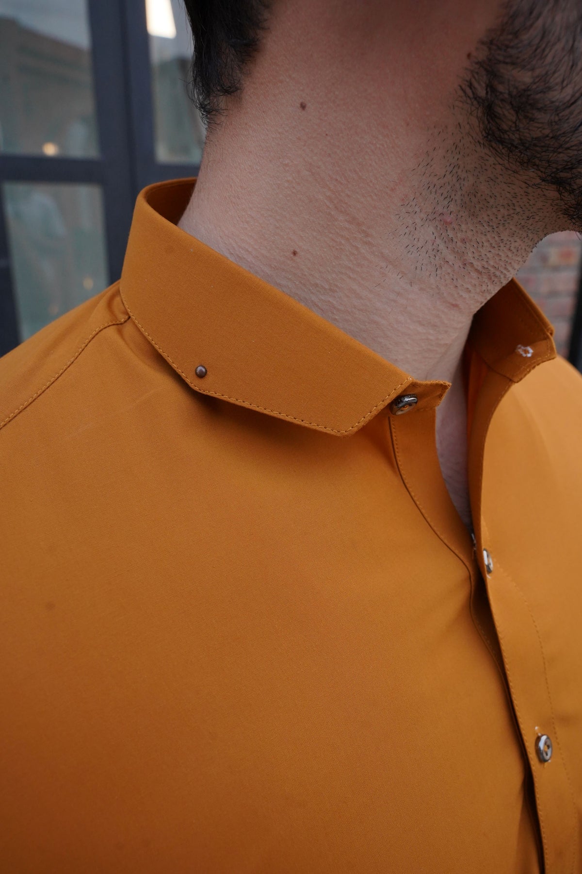 Camel - Designer Collar Shalwar Kameez