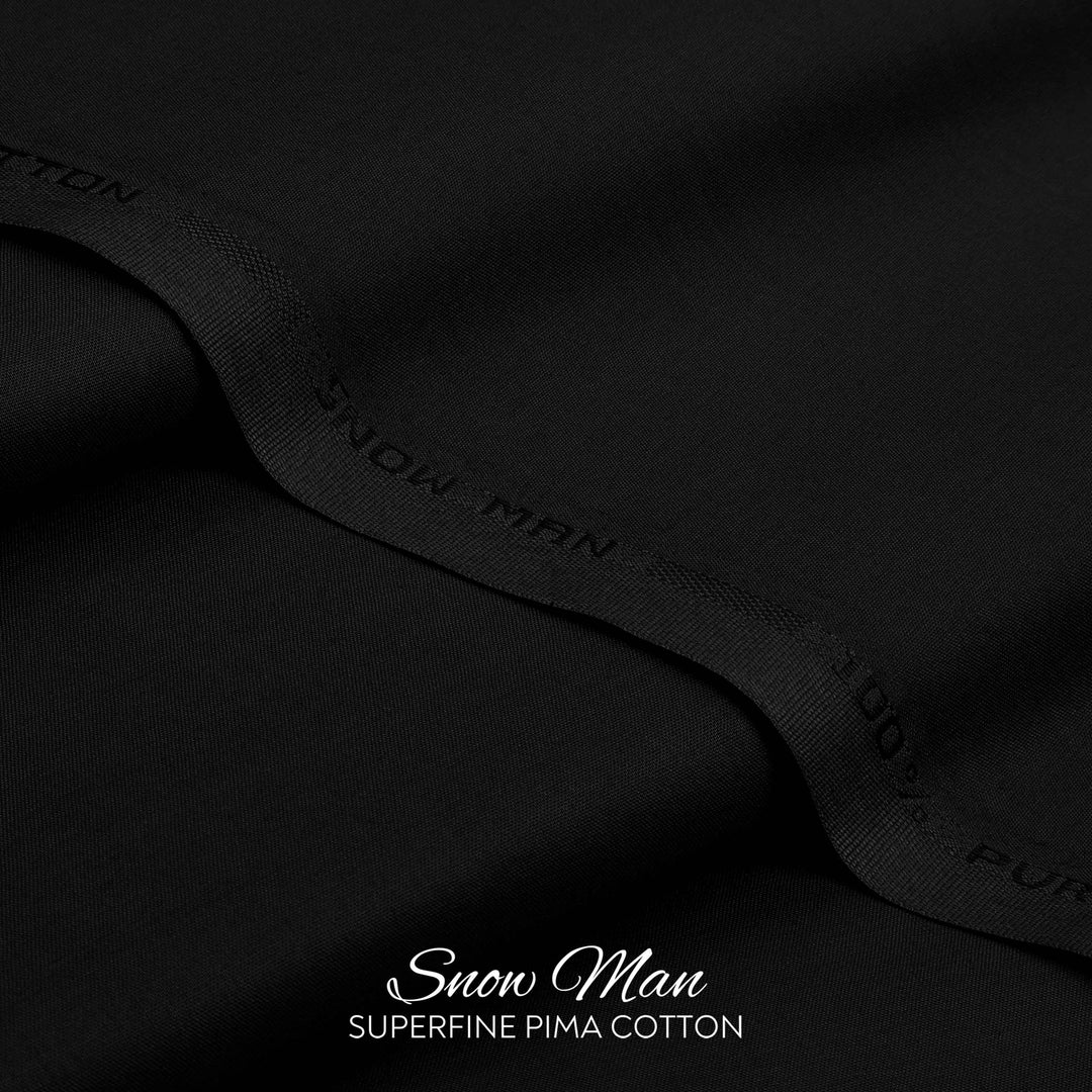 Snow Man - Soft Pima Cotton - (Black)