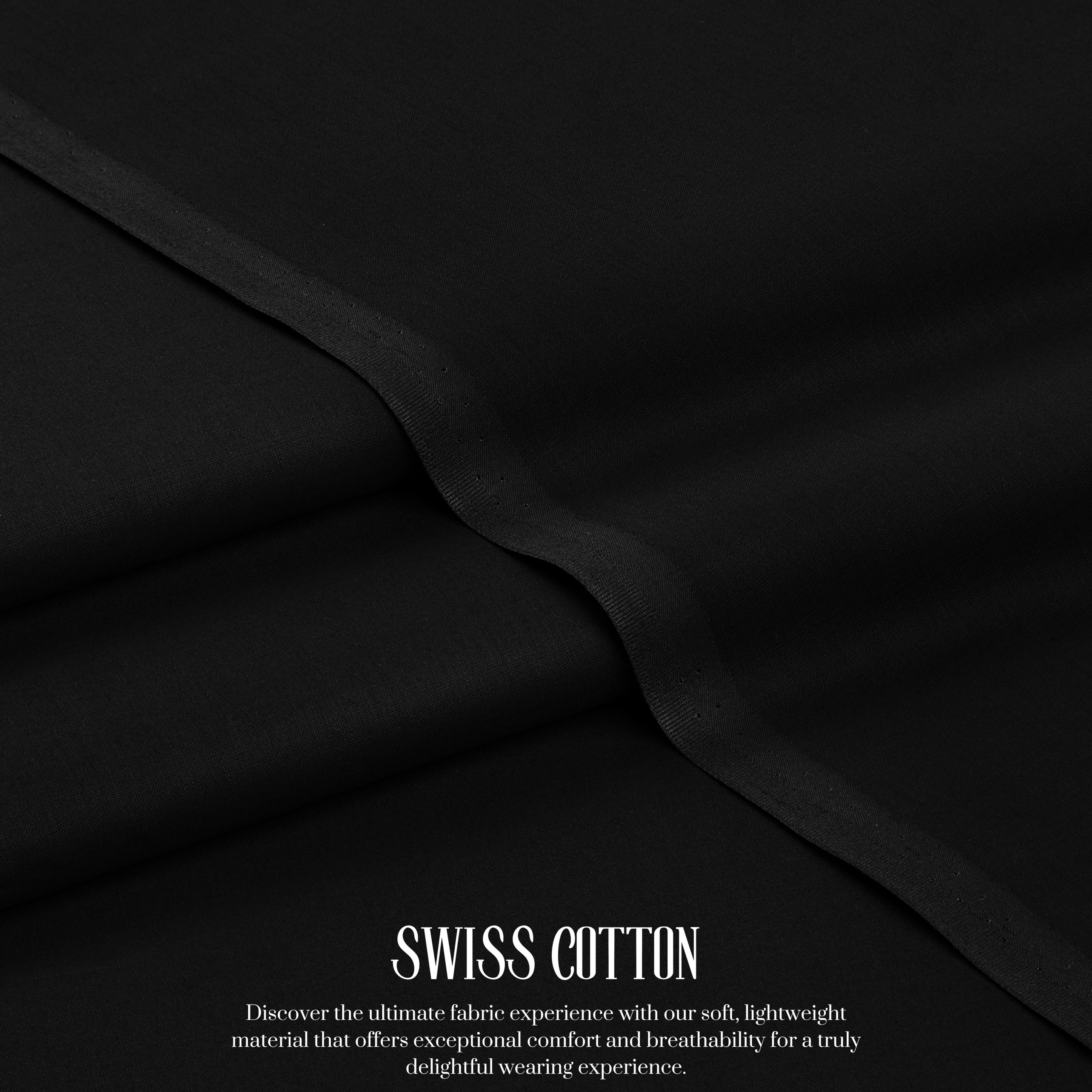 Premium Soft Cotton - Dubai Swiss (Black)