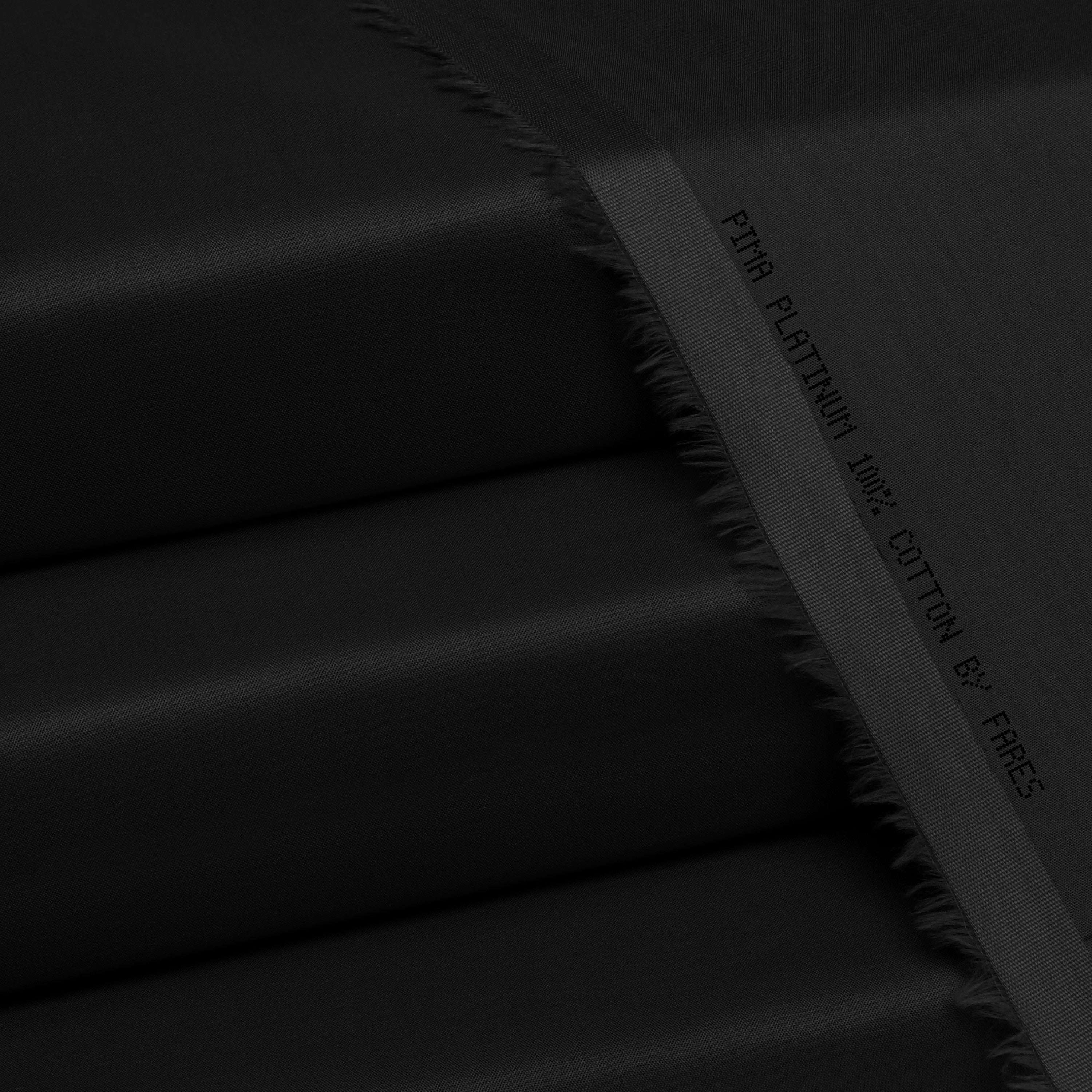 Pima Platinum unstitched cotton fabric for men in Black – Fares Fabrics summer collection