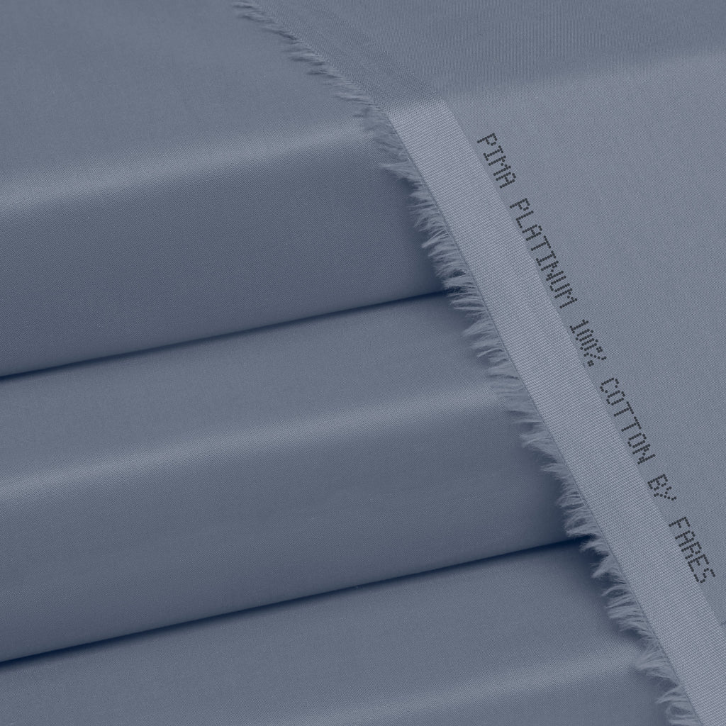 Pima Platinum unstitched cotton fabric for men in Bluish Gray – Fares Fabrics summer collection