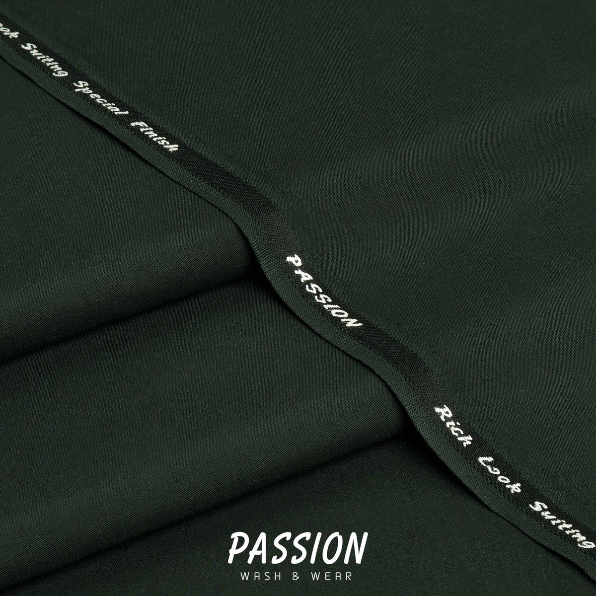 Passion Bottle Green men's wash & wear unstitched suit fabric, 4 meter, all season – Fares Fabrics