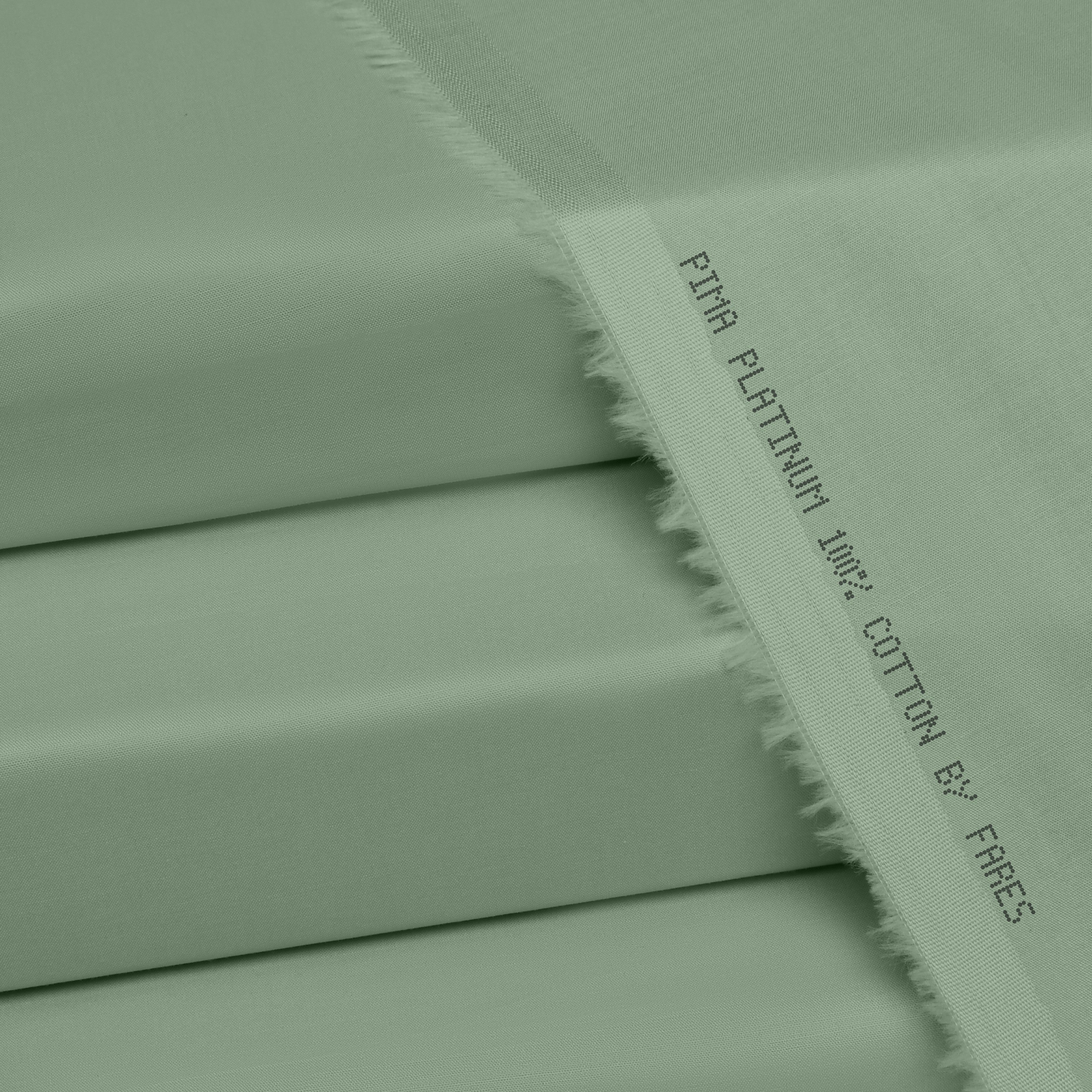 Pima Platinum unstitched cotton fabric for men in Pista Green – Fares Fabrics summer collection