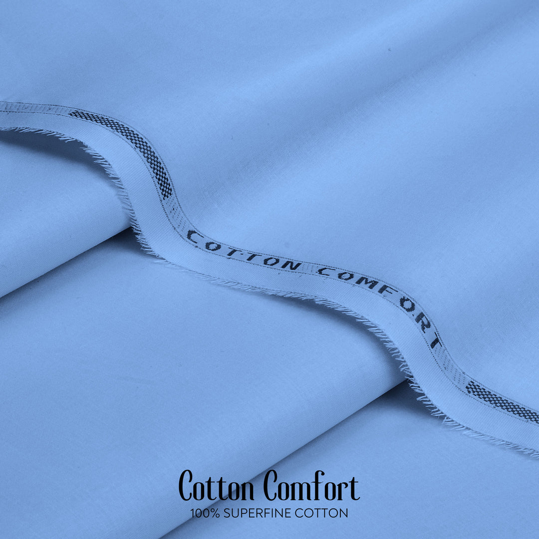 Cotton Comfort - 100% Superfine Cotton - (Sky Blue) – Fares Fabrics